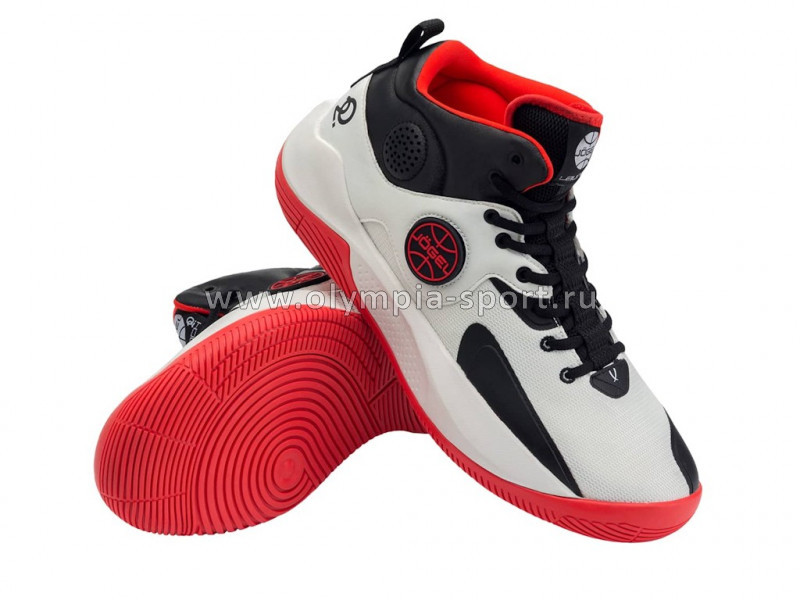 Кроссовки баскетбольные Jögel Launch MID White/black/red