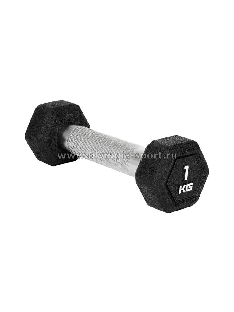 Гантель гексагональная обрезиненная STARFIT DB-301PRO, 1кг