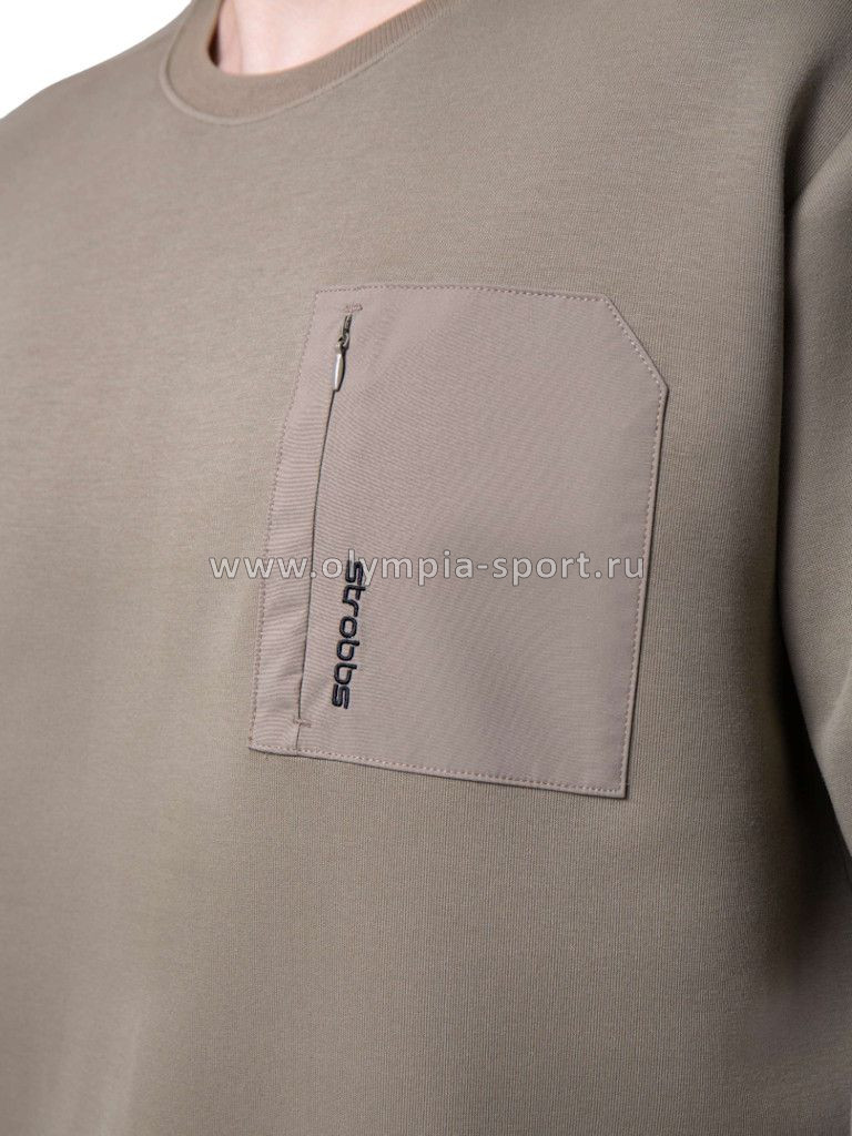 Свитшот мужской Strobbs E2399-24 серо-зеленый
