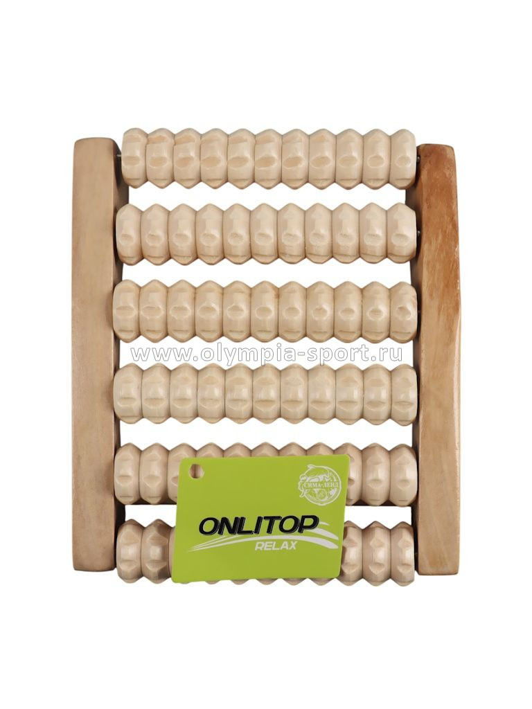 Массажёр деревянный Ножное счастье (6 рядов, 17*14*6см) OT