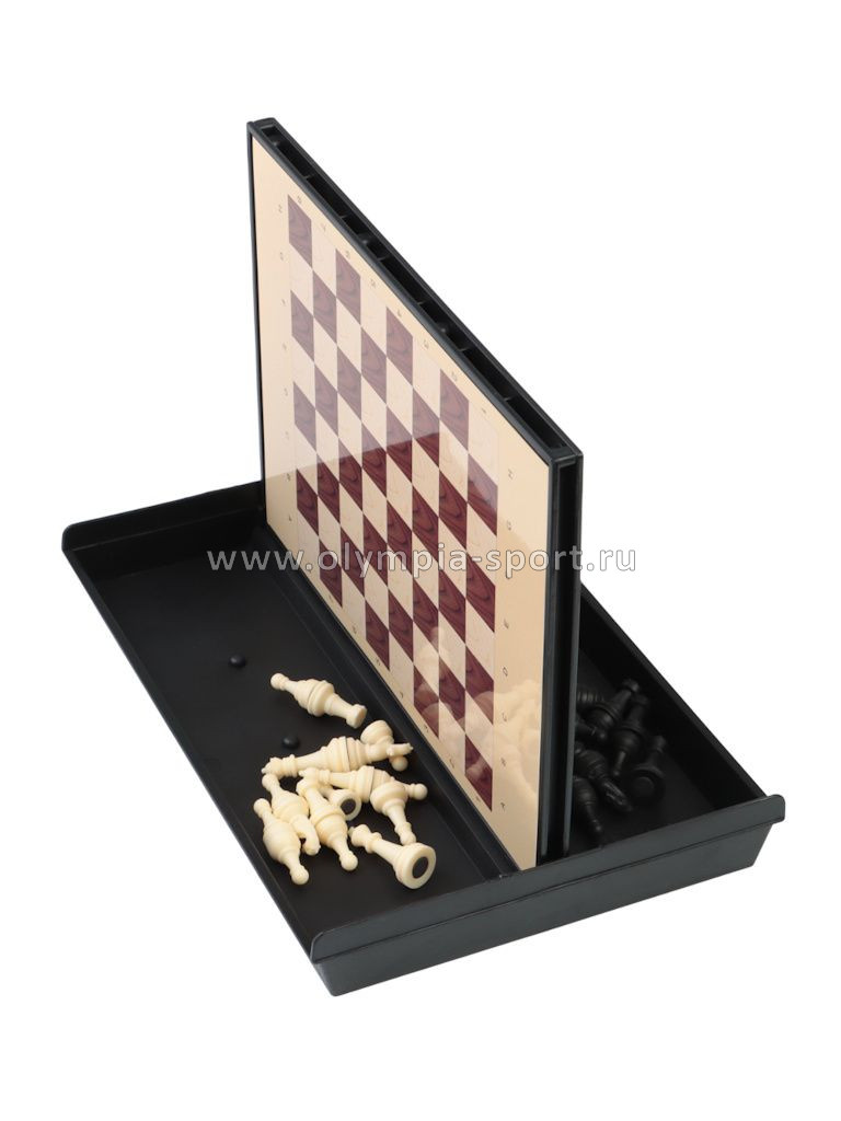 Шахматы магнитные я ящиком 24*18 см