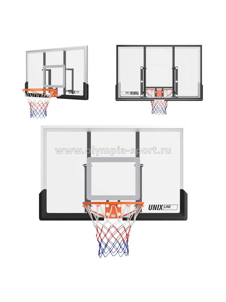 Щит баскетбольный UNIX Line B-backboard 48"x32" (122х82см)