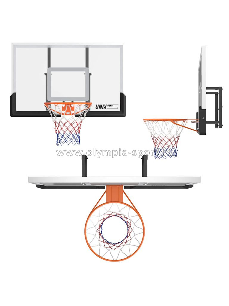 Щит баскетбольный UNIX Line B-backboard 48"x32" (122х82см)